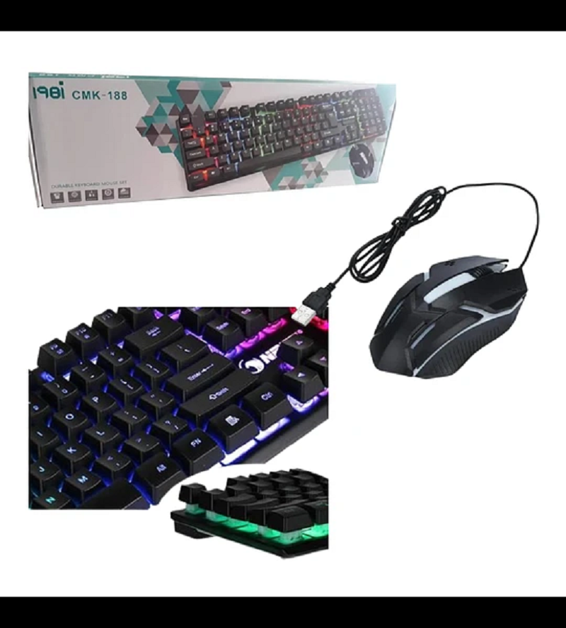 Miniatura 2 de Combo Teclado + Mouse Alambrico Cmk-188